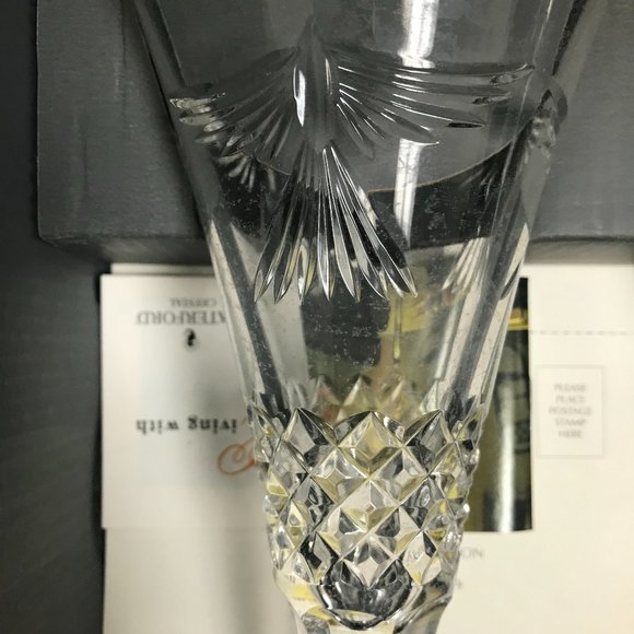 Vtg Waterford Crystal The Millennium Collection 2000 "Peace" Toasting Flutes (2) - Picture 7 of 10